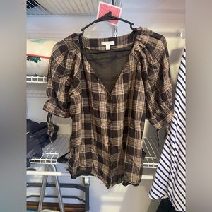 LC brown and black shirt